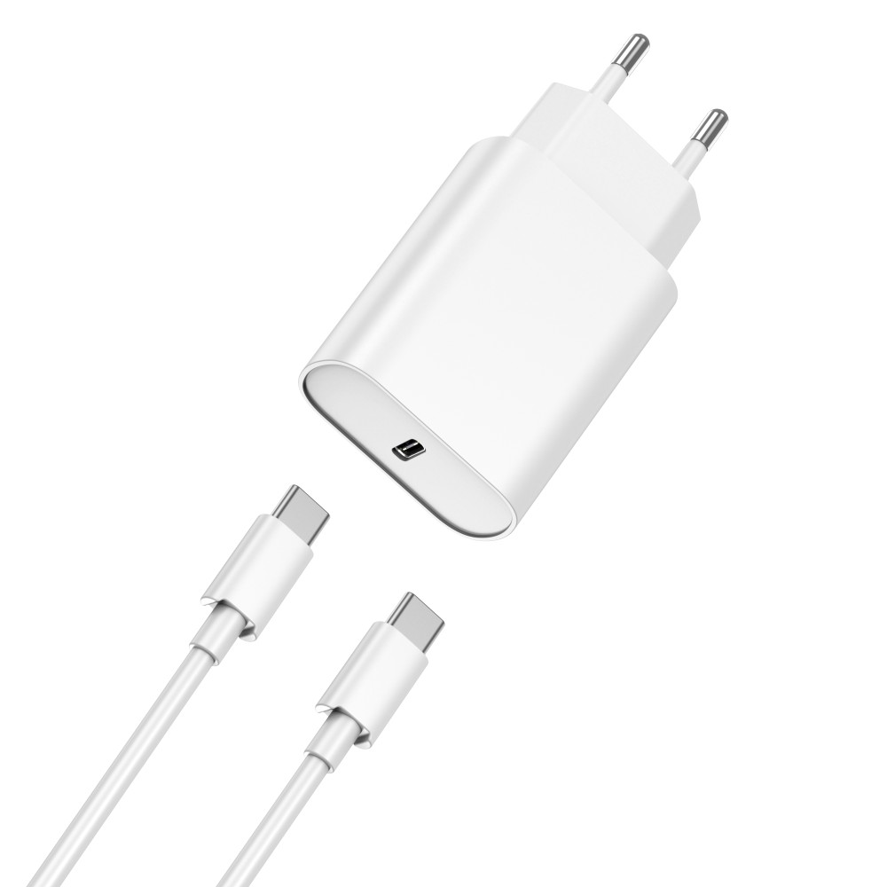 WiWU Quick PD Fast Charger With Cable Type-C To Type-C U023 25W